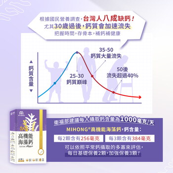 MIHONG®高機能海藻鈣Plus(60顆/盒)