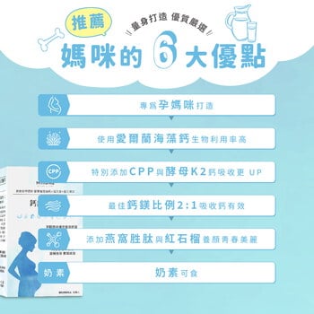 MIHONG® 鈣鎂妍+D(60顆/盒) - 蔬食好孕媽咪系列 - 補鈣適用