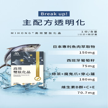 MIHONG® 高效雙肽化晶 (60顆/盒)